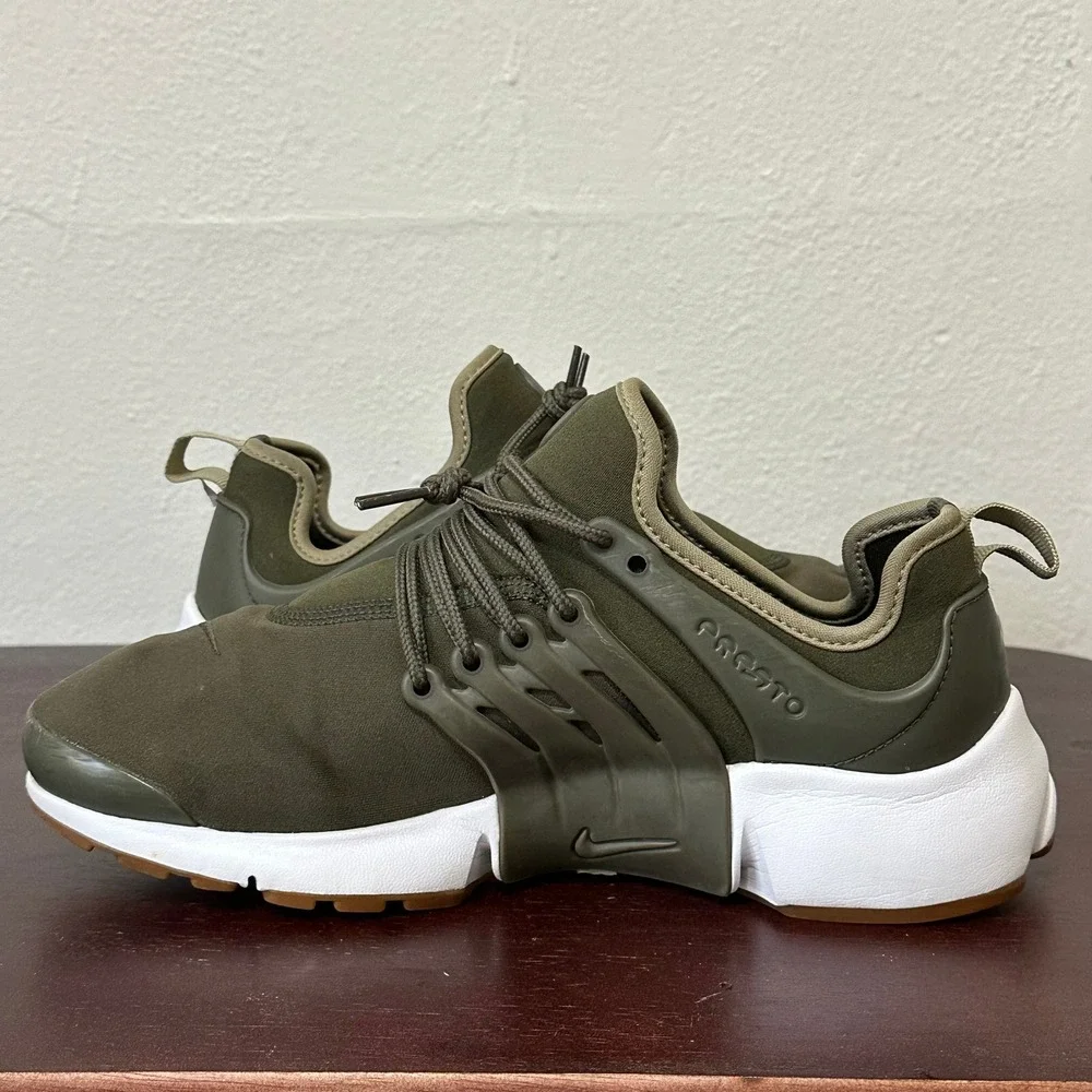 Nike Air Presto Olive Green Running Sneakers Women's Size 9